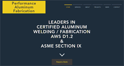Desktop Screenshot of performancealuminumfabrication.com